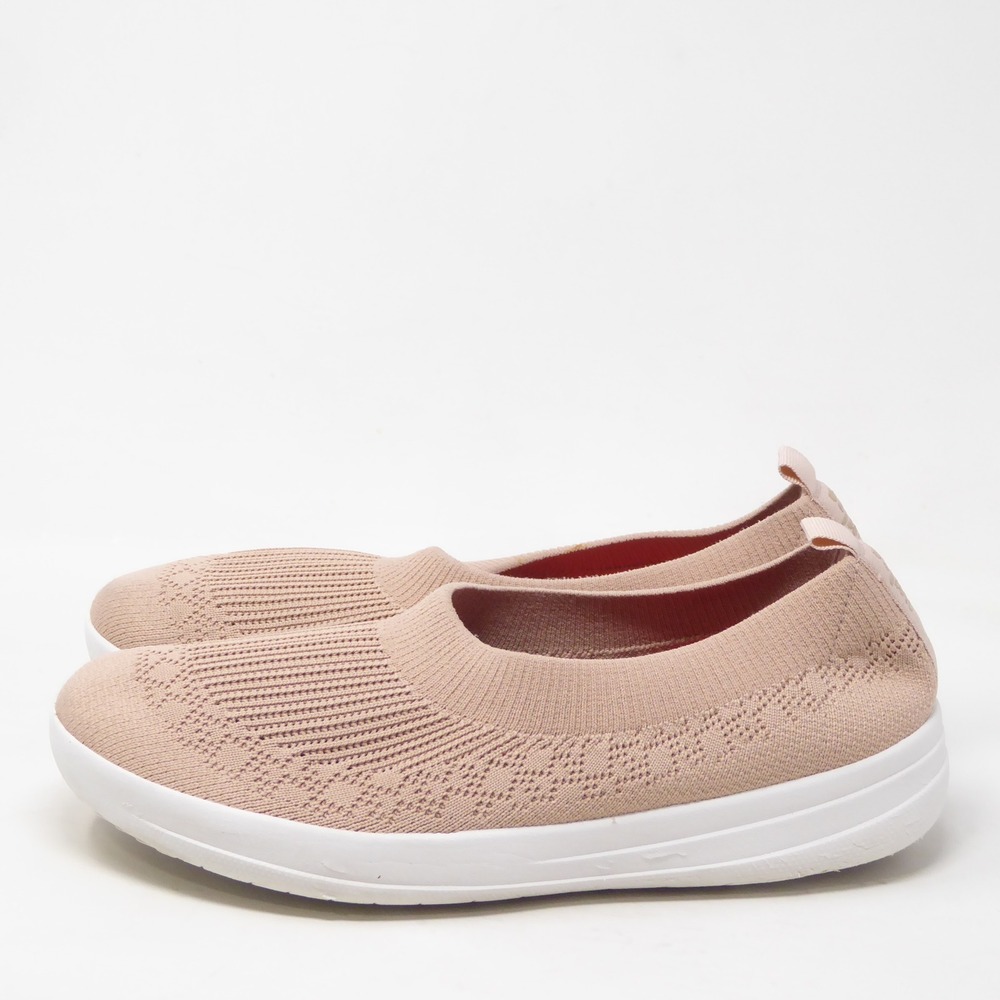 FitFlop Womens Uberknit Ballerina Shoes Pink Slip On Sneakers 10 - Picture 5 of 10